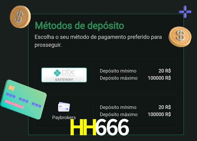 O cassino HH666bet oferece uma grande variedade de métodos de pagamento